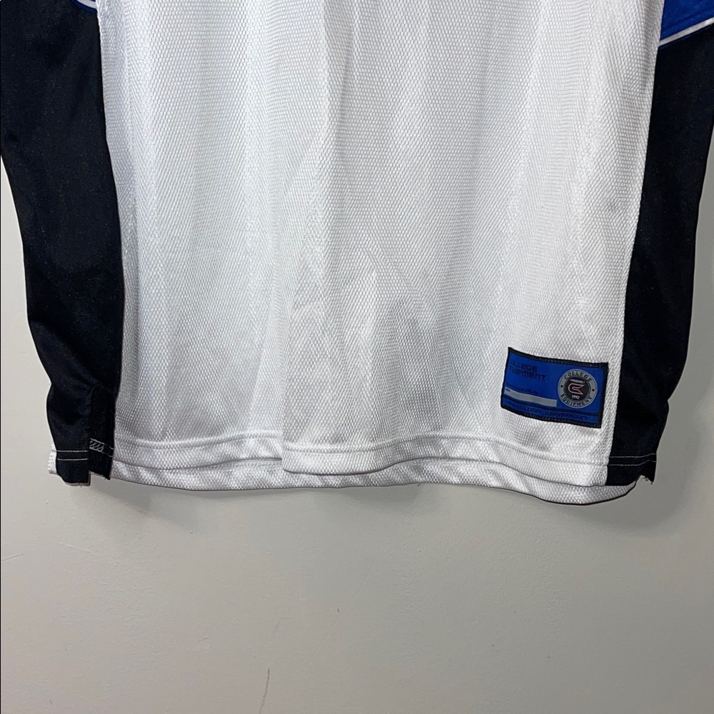 Champion Men's White and Blue Duke #1  Jersey #105 - Picture 4 of 10